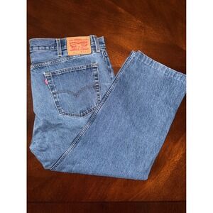 Levi's 505 Jeans Mens 40x25* Dark Wash Regular Fit Straight Leg Denim SEE NOTES